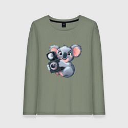 Женский лонгслив Коала фотограф