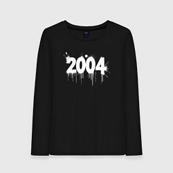 Лонгслив хлопковый женский Граффити 2004 года, цвет: черный