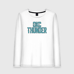 Лонгслив хлопковый женский OKC Thunder, цвет: белый