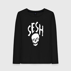 Лонгслив хлопковый женский Team Sesh, цвет: черный