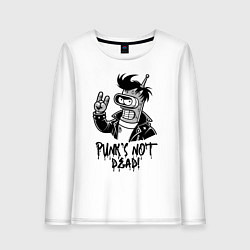 Женский лонгслив Bender - punks not dead motto