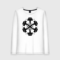 Женский лонгслив Перекрестие гантель