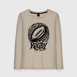 Женский лонгслив Регби орнамент