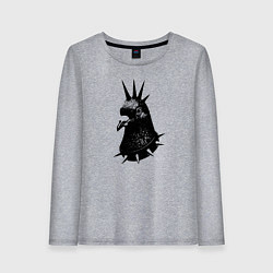 Лонгслив хлопковый женский Панк голубь, цвет: меланж