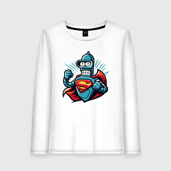 Женский лонгслив Super Bender - ai art meme fantasy