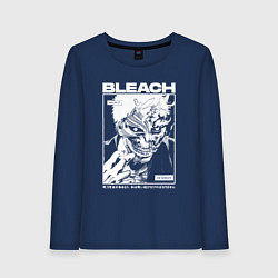 Лонгслив хлопковый женский Блич - пустой, цвет: тёмно-синий