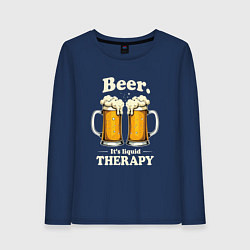 Женский лонгслив Beer its liquid therapy