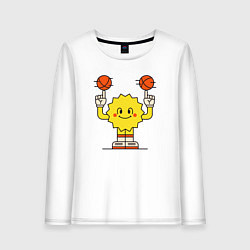 Женский лонгслив Солнечный баскетбол