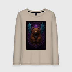 Женский лонгслив Духовный медведь