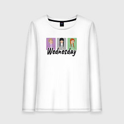 Женский лонгслив Уэнсдей, Энид и Агнес