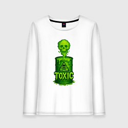 Женский лонгслив Toxic зеленая кислота