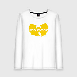 Лонгслив хлопковый женский Wu-tang Batman, цвет: белый