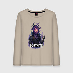 Лонгслив хлопковый женский Сюрреалистичный Рейвен Fortnite, цвет: миндальный