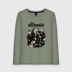 Женский лонгслив The animals группа из зверей