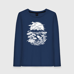 Женский лонгслив Фудзи и карп кои