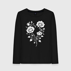 Женский лонгслив Сердце из роз