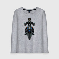 Лонгслив хлопковый женский Skeletor racer, цвет: меланж