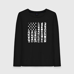 Лонгслив хлопковый женский USA style, цвет: черный