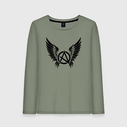 Женский лонгслив Крылатая буква а