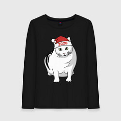 Женский лонгслив Мемный кот Бендер - 2026