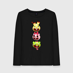 Женский лонгслив Happy Three Friends heads