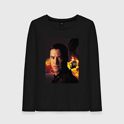 Лонгслив хлопковый женский Скорость - Киану Ривз, цвет: черный