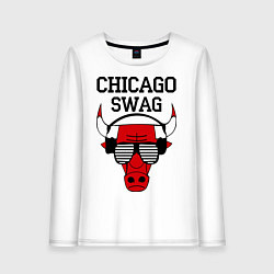 Лонгслив хлопковый женский Chicago SWAG, цвет: белый