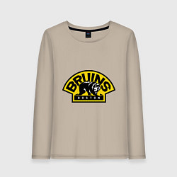 Лонгслив хлопковый женский HC Boston Bruins Label, цвет: миндальный