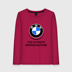 Лонгслив хлопковый женский BMW Driving Machine, цвет: маджента