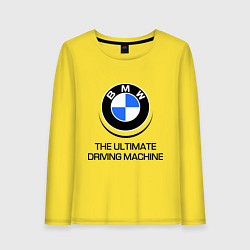 Лонгслив хлопковый женский BMW Driving Machine, цвет: желтый