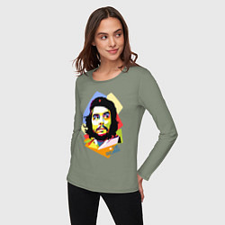 Лонгслив хлопковый женский Che Guevara Art, цвет: авокадо — фото 2