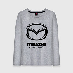 Лонгслив хлопковый женский Mazda Zoom-Zoom, цвет: меланж