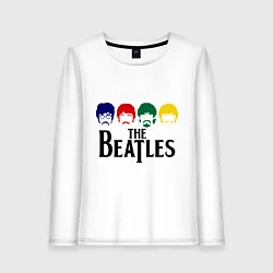 Лонгслив хлопковый женский The Beatles Heads, цвет: белый