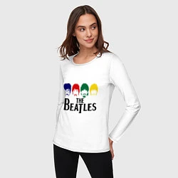 Лонгслив хлопковый женский The Beatles Heads, цвет: белый — фото 2