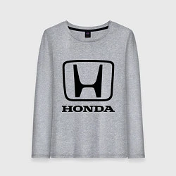 Лонгслив хлопковый женский Honda logo, цвет: меланж