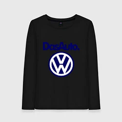 Лонгслив хлопковый женский Volkswagen Das Auto, цвет: черный