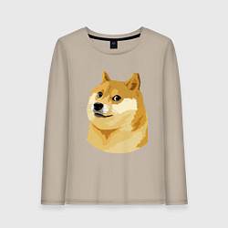 Лонгслив хлопковый женский Doge, цвет: миндальный