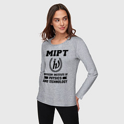 Лонгслив хлопковый женский MIPT Institute, цвет: меланж — фото 2