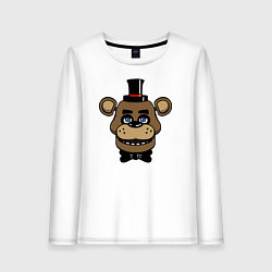 Лонгслив хлопковый женский Freddy FNAF, цвет: белый