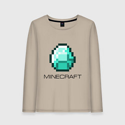 Лонгслив хлопковый женский Minecraft Diamond, цвет: миндальный