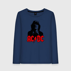 Лонгслив хлопковый женский AC/DC Madness, цвет: тёмно-синий