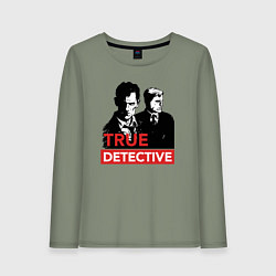 Лонгслив хлопковый женский True Detective, цвет: авокадо