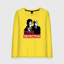 Лонгслив хлопковый женский True Detective, цвет: желтый