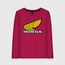 Лонгслив хлопковый женский Honda, цвет: маджента