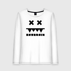 Лонгслив хлопковый женский Eatbrain Logo, цвет: белый