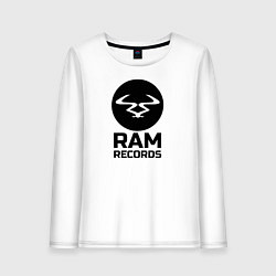 Лонгслив хлопковый женский Ram Records, цвет: белый