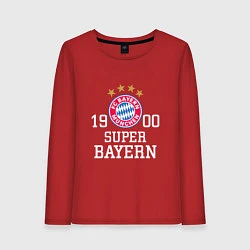 Лонгслив хлопковый женский Super Bayern 1900, цвет: красный