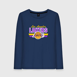 Лонгслив хлопковый женский Los Angeles Lakers, цвет: тёмно-синий