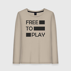 Женский лонгслив Free to play