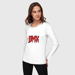 Лонгслив хлопковый женский DMX, цвет: белый — фото 2
